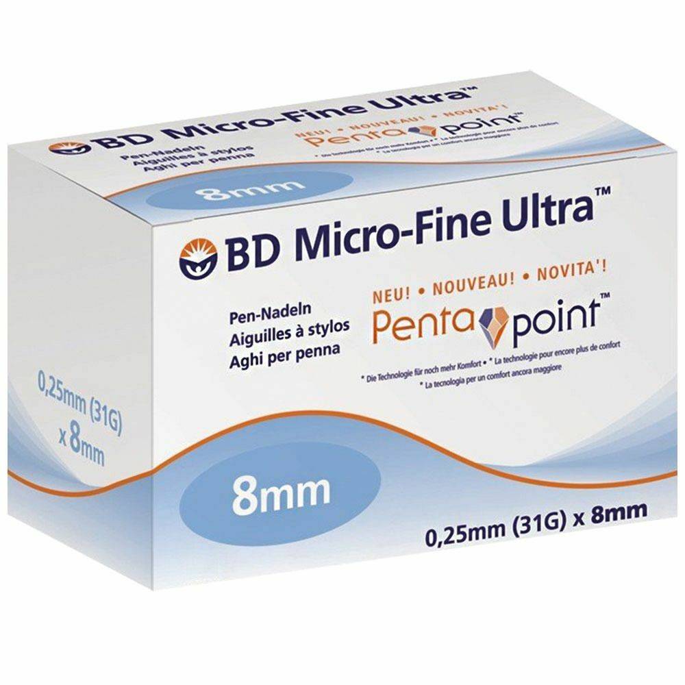 31g 8mm BD Micro-Fine Ultra Pen Needles Penta Point - UKMEDI