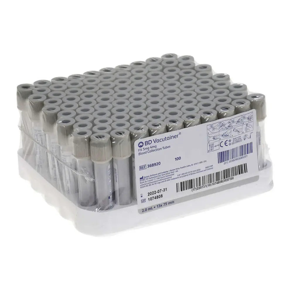 BD Vacutainer 2ml Fluoride/Oxalate Grey Blood Collection Tubes – UKMEDI