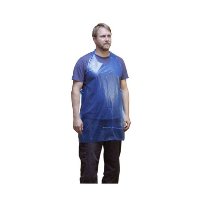 Blue 11mu PRO Polythene Disposable Aprons Pack of 200
