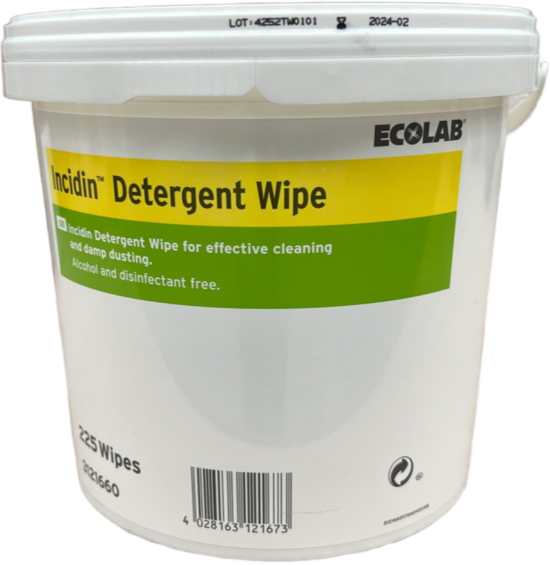 Ecolab Incidin Detergent Wipe 225 Wipe Bucket - UKMEDI