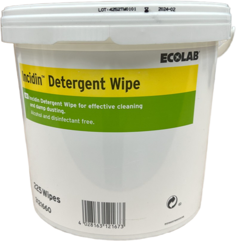 Ecolab Incidin Detergent Wipe 225 Wipe Bucket