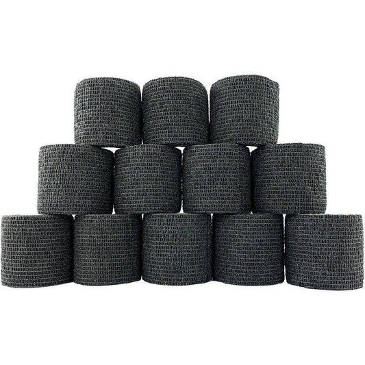 5cm x 4.5m Inksafe Black Self Adherent Cohesive Bandages Box of 12 - UKMEDI