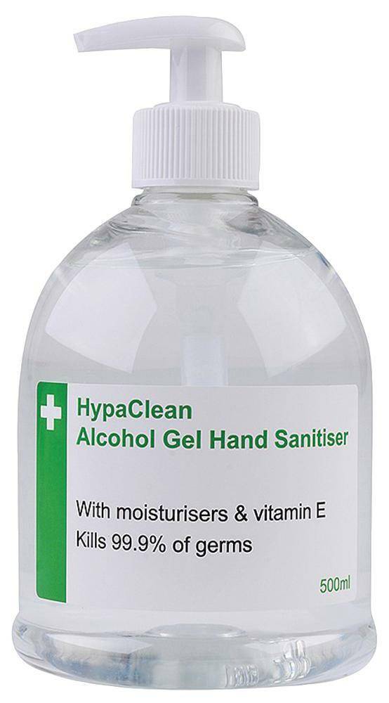 500ml Alcohol Hand Sanitiser HypaClean M6852PM UKMEDI.CO.UK