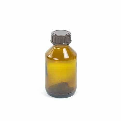 100ml Amber Glass Bottle with Screw Lid - UKMEDI