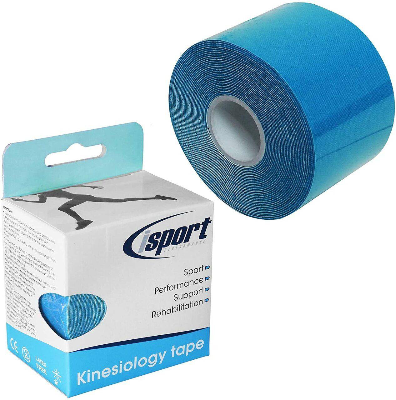 Blue Kinesiology Tape 5cm x 5m isport Performance - UKMEDI