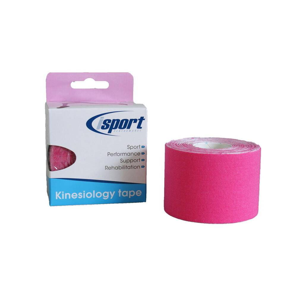 Pink Kinesiology Tape 5cm x 5m isport Performance - UKMEDI