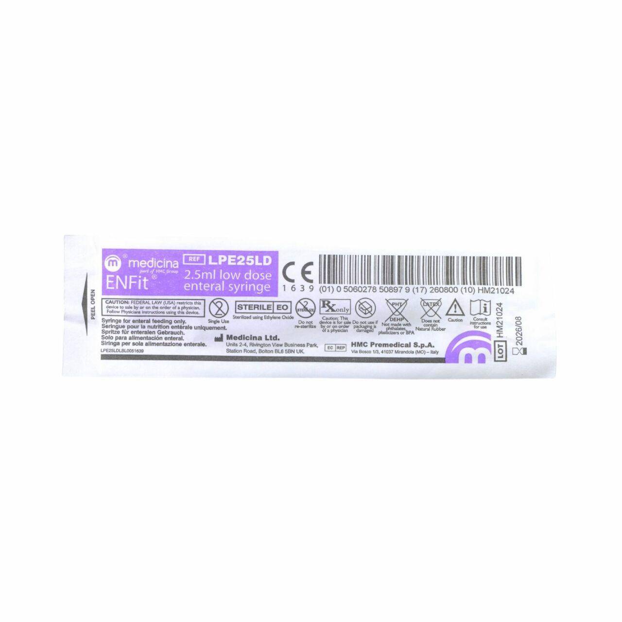 2.5ml ENFIT Low Dose Medicina Syringe