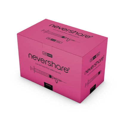 2.5ml Pink Nevershare Luer Lock Syringes - UKMEDI