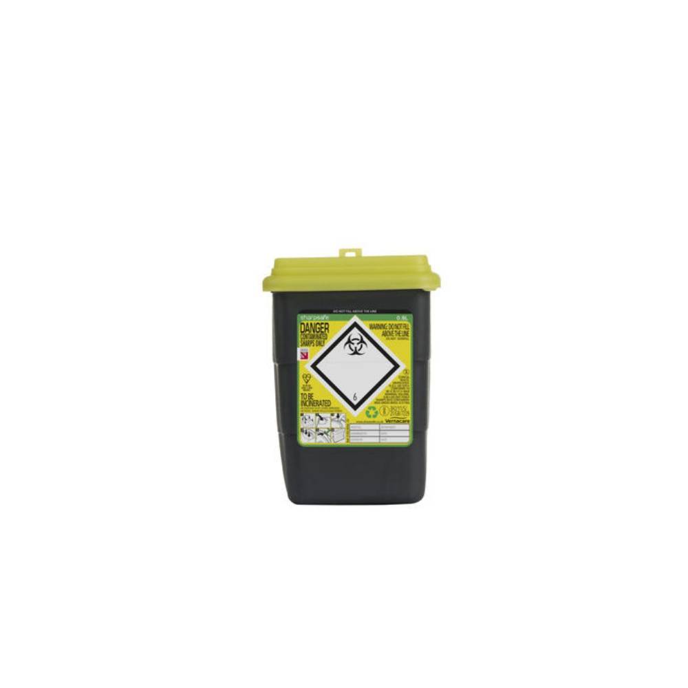 0.8 Litre Sharpsafe Yellow Sharps Bin