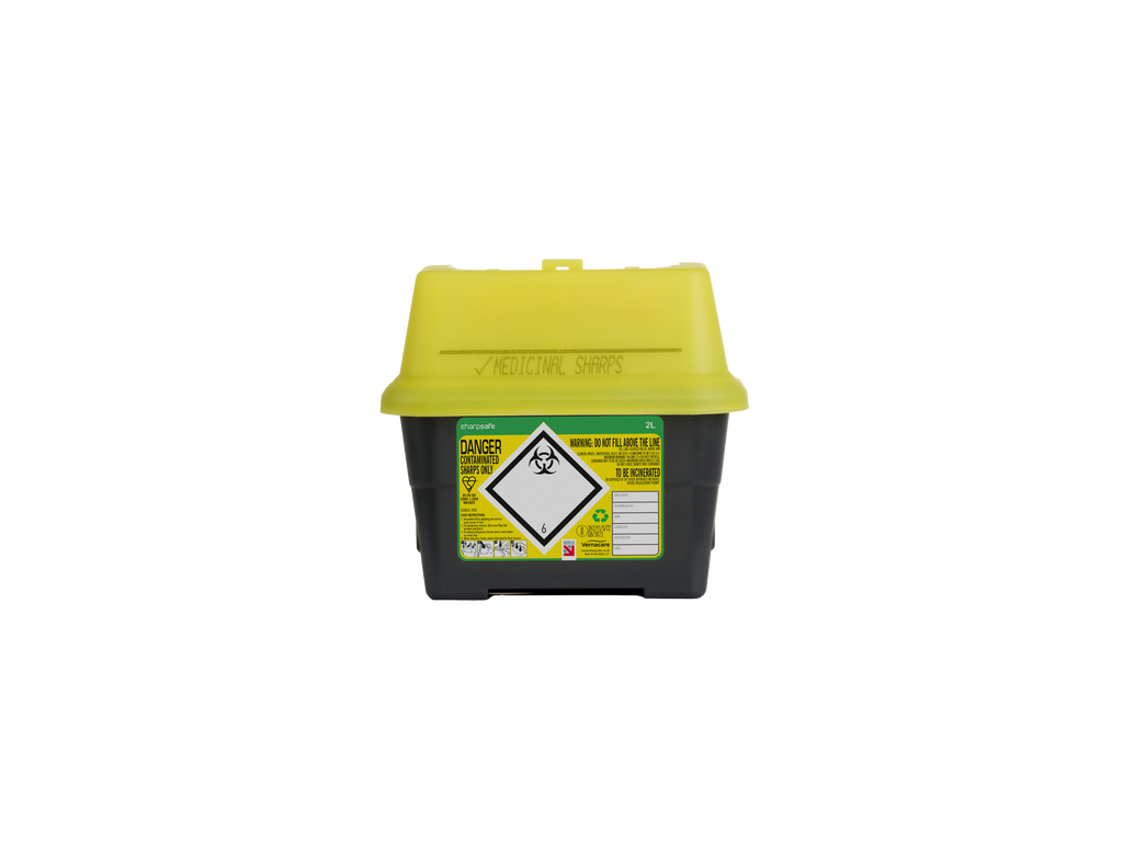 2 Litre Sharpsafe Yellow Sharps Bin