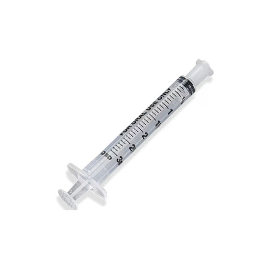 3ml BD Oral Syringe Clear with Tip Cap Bag of 100