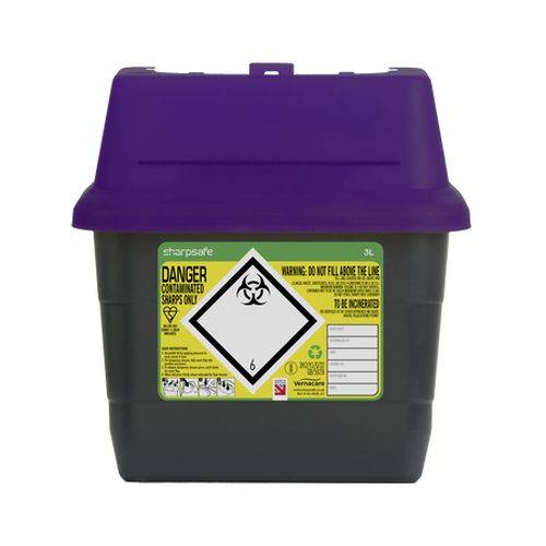 3 Litre Sharpsafe Purple Sharps Bin