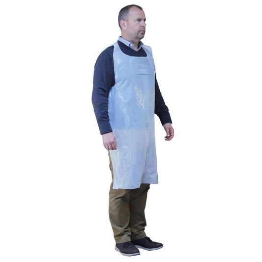 White Premium Disposable Aprons on a Roll Pack of 200