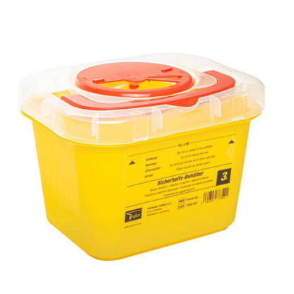 Teqler 3 litre Teqler Yellow sharps bin T314113 UKMEDI - UK Medical Supplies