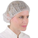 White Bouffant Style Mob Caps Pack of 100