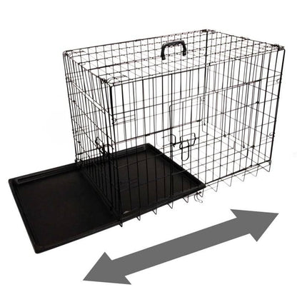 Black Folding Animal Cage Large - UKMEDI