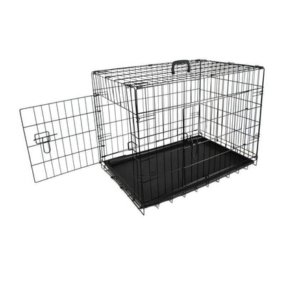 Black Folding Animal Cage Large - UKMEDI