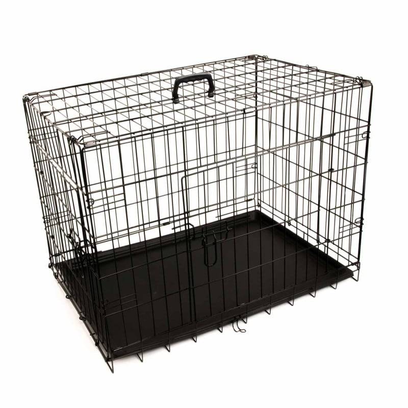 Black Folding Animal Cage Large - UKMEDI