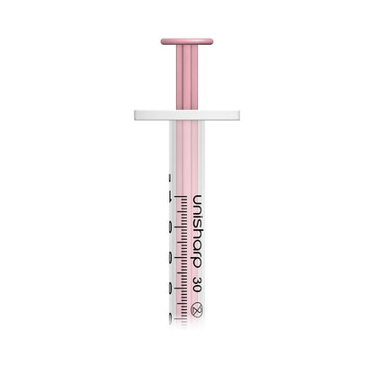 1ml 0.5 inch 30g Pink Unisharp Syringe and Needle u100