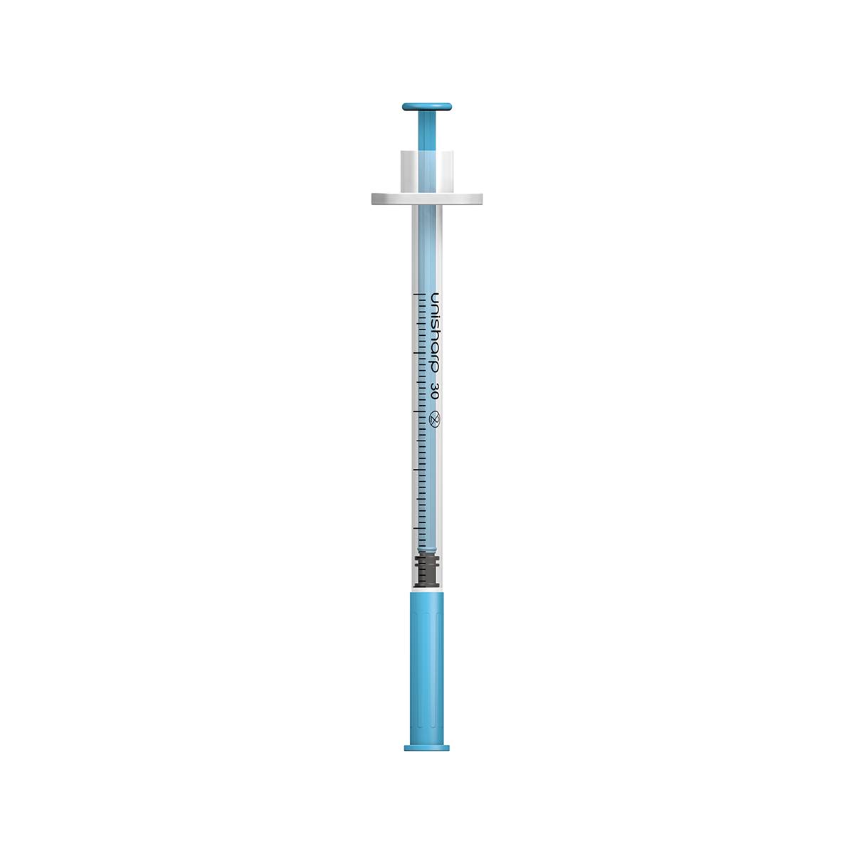 0.5ml 30G Blue Unisharp Syringe & Needle - UKMEDI