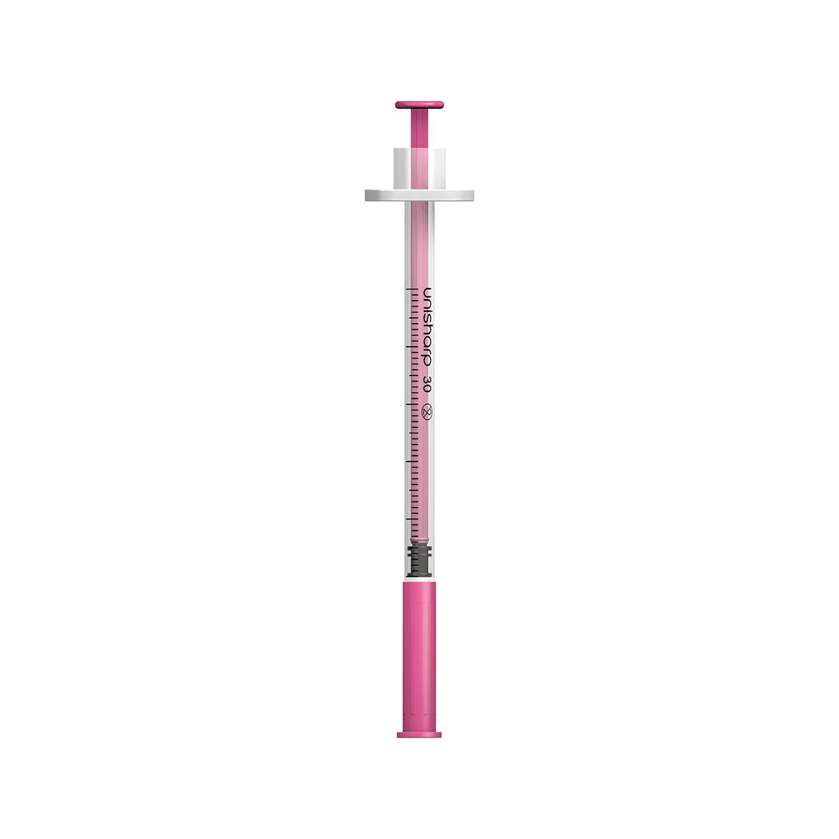 0.5ml Pink Unisharp Syringe & Needle | UKMEDI