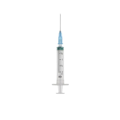 2ml/cc syringe with blue 23 gauge x 20 - UKMEDI