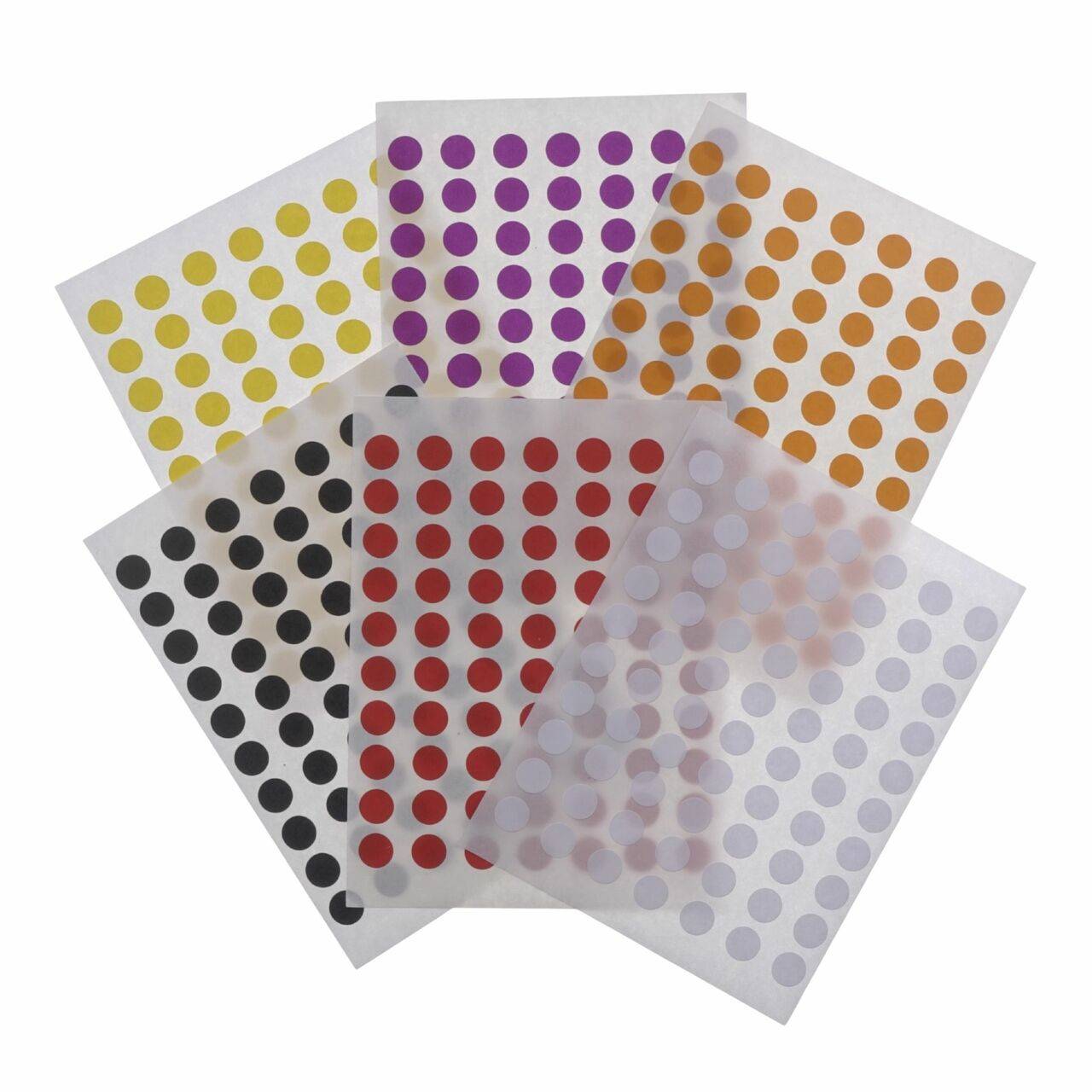 Coloured Identification Stickers Sheet of 70 x 8mm