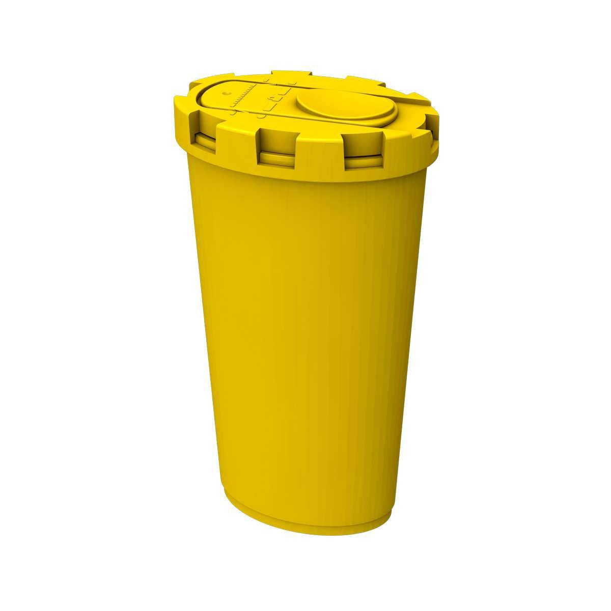 Yellow Compact Sharps Bin - UKMEDI