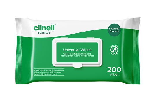 Clinell Universal Sanitising Wipes 200 Wipes