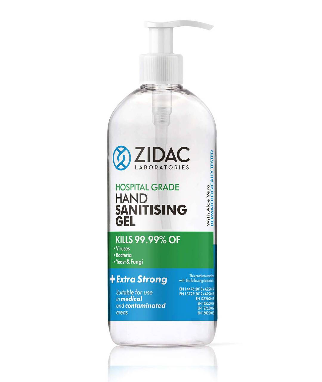500ml Zidac Hospital Grade Hand Sanitising Gel - UKMEDI